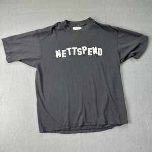 Rare ERL Nettspend Black XL Extra Large Designer Short Sleeve Concert T Shirt